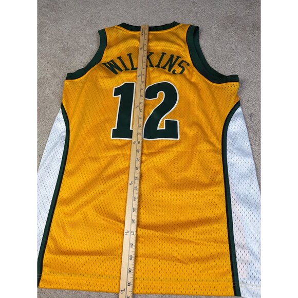 Vintage Adidas NBA Authentic Seattle Supersonics Wilkins #12 Jersey M Length +2 - Picture 7 of 7